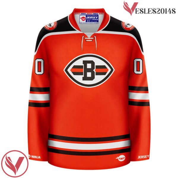 Browns Orange Cleveland Hockey Jersey - Vesles2014S 2