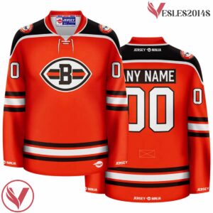 Browns Orange Cleveland Hockey Jersey - Vesles2014S