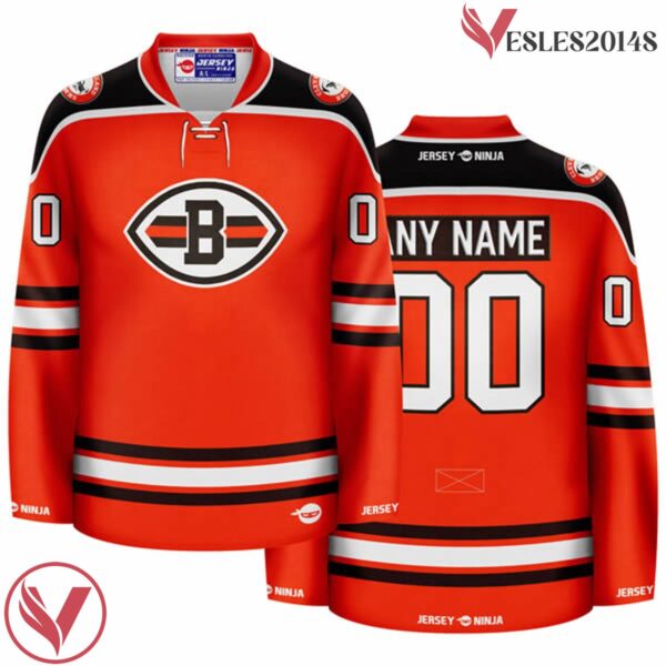 Browns Orange Cleveland Hockey Jersey - Vesles2014S
