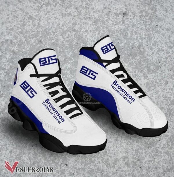 Brownson Technical School Logo Air Jordan 13 Shoes, Best Sneaker Gifts For Fans - Vesles2014s 1