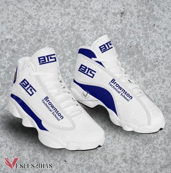 Brownson Technical School Logo Air Jordan 13 Shoes, Best Sneaker Gifts For Fans - Vesles2014s