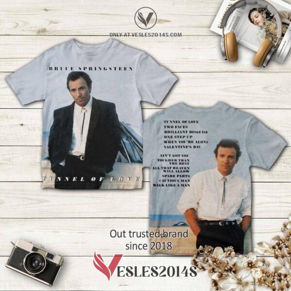 Bruce Springsteen Tunnel Of Love Album 3D T-Shirt, Perfect Gifts For Music Lovers - Vesles2014S