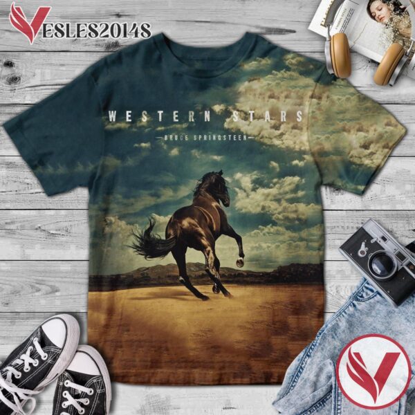 Bruce Springsteen Western Stars Album Cover Shirt, Perfect Gifts For Music Lovers - Vesles2014S
