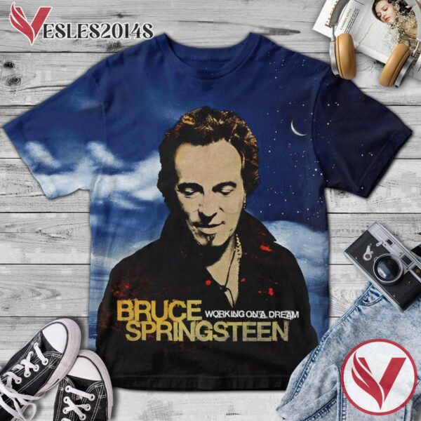 Bruce Springsteen Working On A Dream Album Cover Shirt, Perfect Gifts For Music Lovers - Vesles2014S