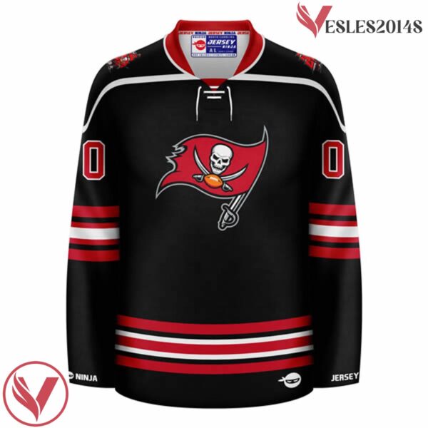 Bucs Football Game - Tampa Bay Customize Black Hockey Jersey, Gift Ideas For Football Lovers - Vesles2014S 3