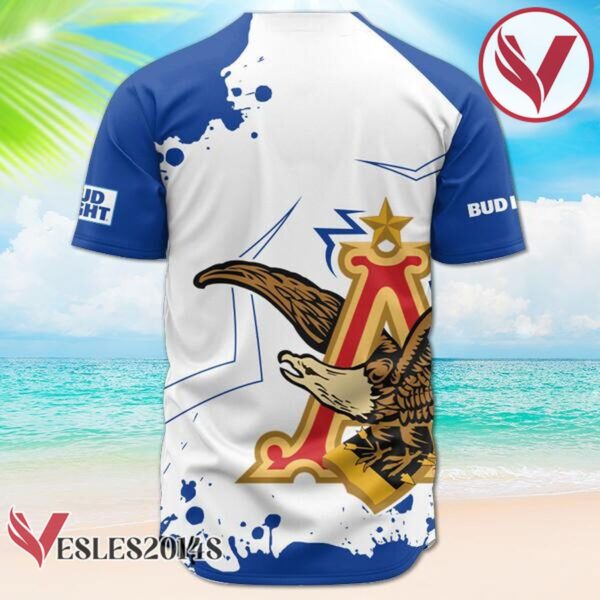Bud Light Anheuser Eagle Logo Baseball Jersey, Perfect Gifts For Fans - Vesles2014S 2