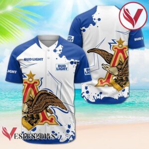 Bud Light Anheuser Eagle Logo Baseball Jersey, Perfect Gifts For Fans - Vesles2014S
