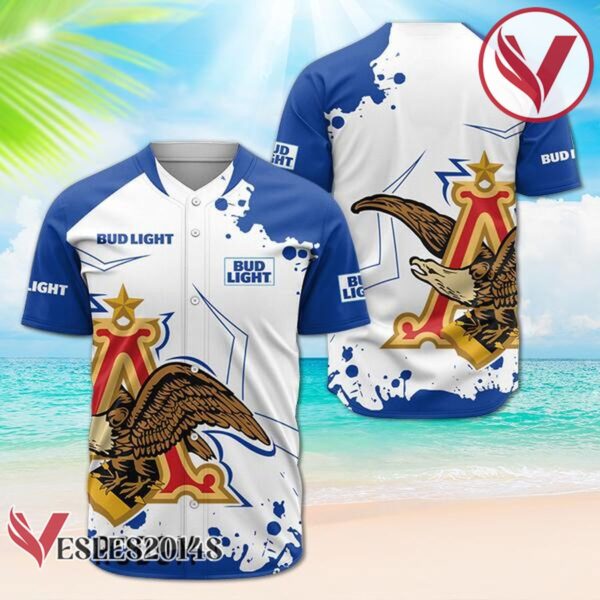 Bud Light Anheuser Eagle Logo Baseball Jersey, Perfect Gifts For Fans - Vesles2014S