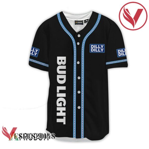 Bud Light Black Dilly Dilly Baseball Jersey, Perfect Gifts For Fans - Vesles2014S 2