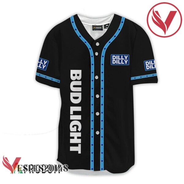 Bud Light Black Dilly Dilly Baseball Jersey, Perfect Gifts For Fans - Vesles2014S 3