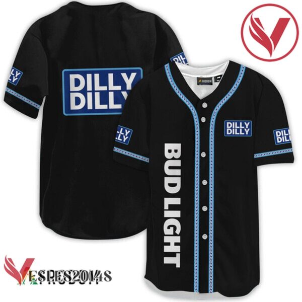 Bud Light Black Dilly Dilly Baseball Jersey, Perfect Gifts For Fans - Vesles2014S