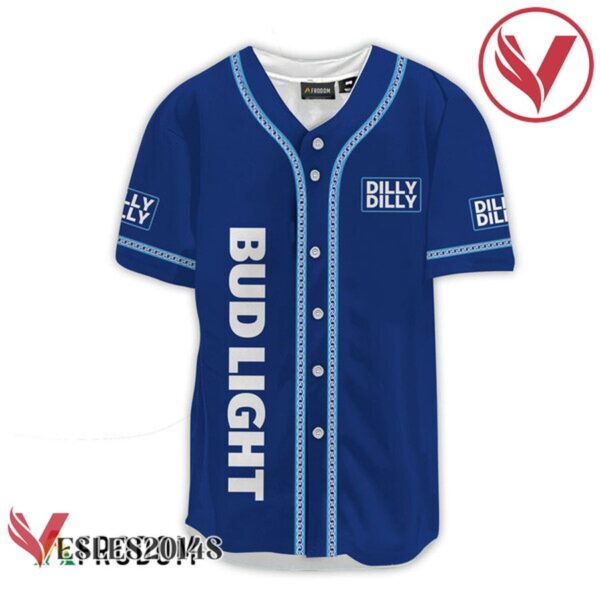 Bud Light Blue Dilly Dilly Baseball Jersey, Perfect Gifts For Fans - Vesles2014S 3