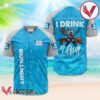 Bud Light Blue I Drink I Grill Baseball Jersey, Perfect Gifts For Fans - Vesles2014S