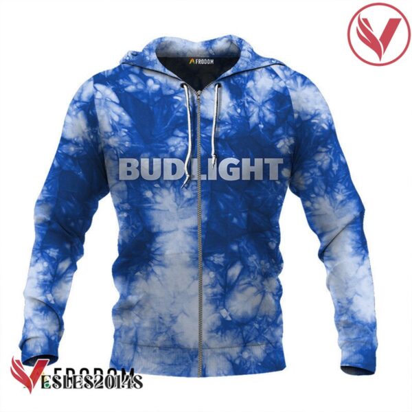 Bud Light Blue Tie-dye Hoodie & Zip Hoodie - Vesles2014S 2