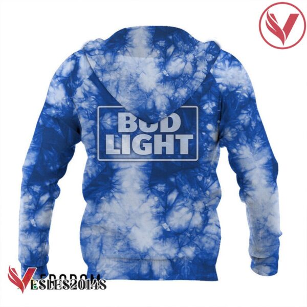 Bud Light Blue Tie-dye Hoodie & Zip Hoodie - Vesles2014S 3