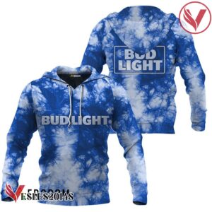 Bud Light Blue Tie-dye Hoodie & Zip Hoodie - Vesles2014S