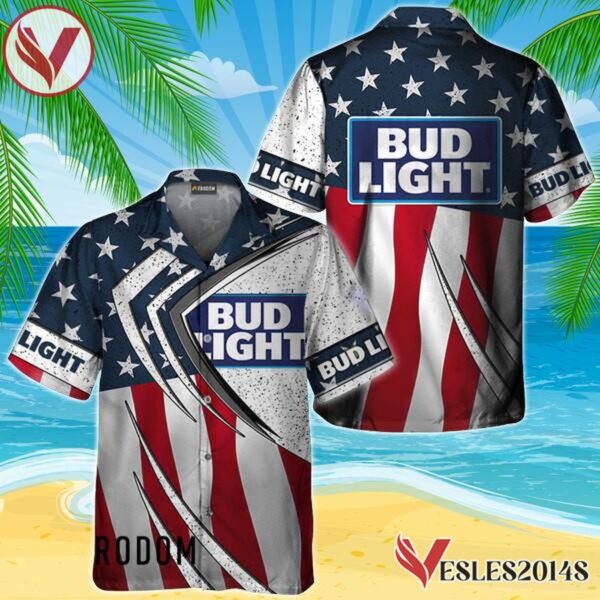 Bud Light Fourth Of July Esports Hawaiian Shirt, Best Summer Gifts For Fans - Vesles2014S