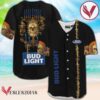 Bud Light Golden Skull And Pumpkin Baseball Jersey, Perfect Gifts For Fans - Vesles2014S
