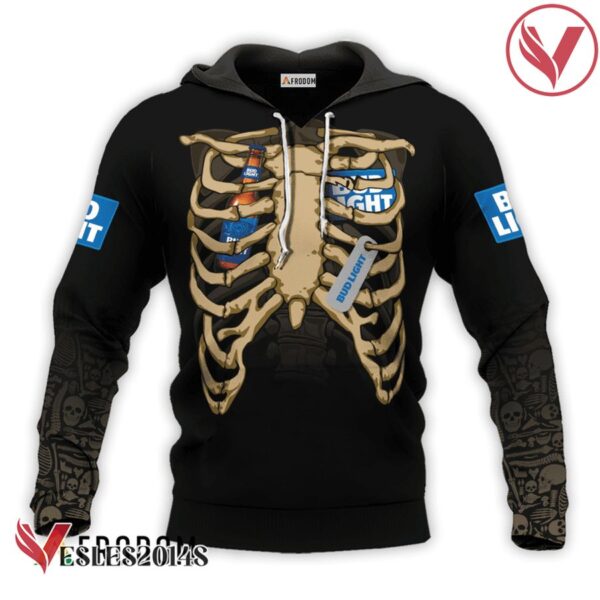 Bud Light Skeleton Ribcage Hoodie & Zip Hoodie - Vesles2014S 1