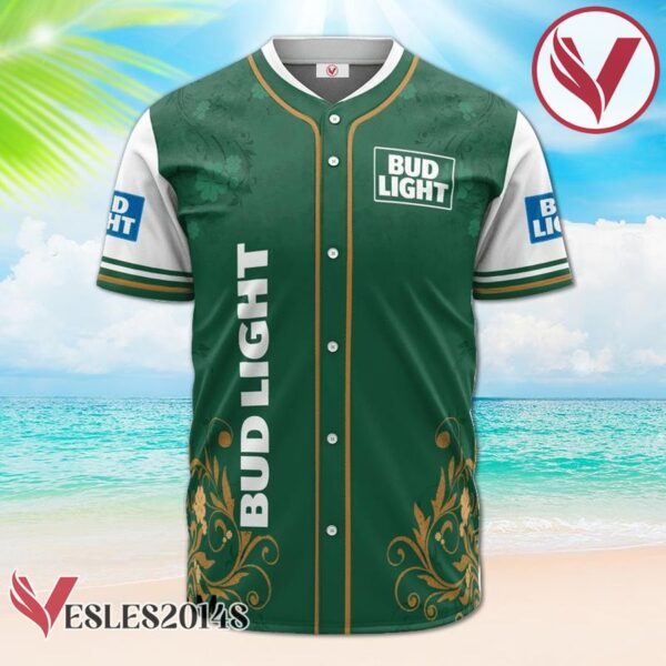 Bud Light St. Patrick's Day Leprechaun Baseball Jersey, Perfect Gifts For Fans - Vesles2014S 2