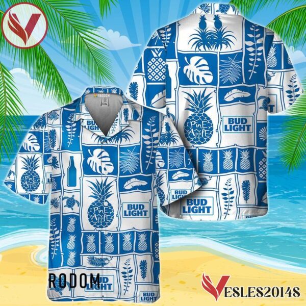 Bud Light Tropical Pineapple Hawaiian Shirt, Best Summer Gifts For Fans - Vesles2014S