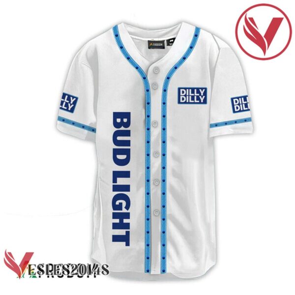 Bud Light White Dilly Dilly Baseball Jersey, Perfect Gifts For Fans - Vesles2014S 2