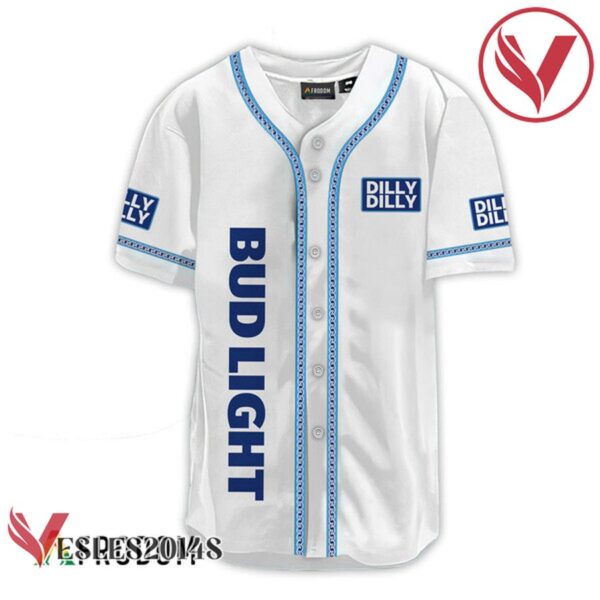 Bud Light White Dilly Dilly Baseball Jersey, Perfect Gifts For Fans - Vesles2014S 3