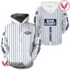 Bud Light White Vertical Striped Hoodie & Zip Hoodie - Vesles2014S