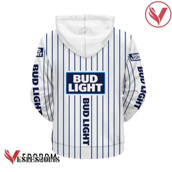 Bud Light White Vertical Striped Hoodie & Zip Hoodie - Vesles2014S 3