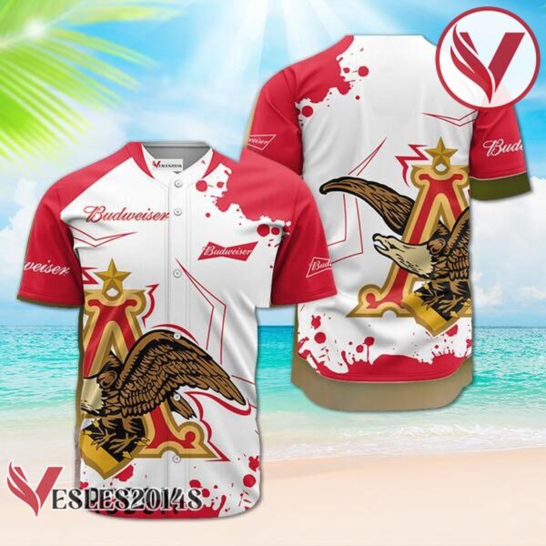 Budweiser Anheuser Eagle Logo Baseball Jersey, Perfect Gifts For Fans - Vesles2014S