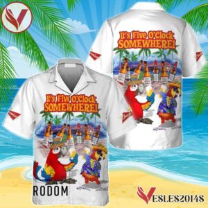 Budweiser Beer Funny Parrot Hawaiian Shirt, Best Summer Gifts For Fans - Vesles2014S 1