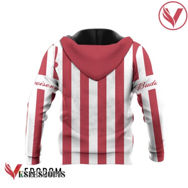 Budweiser Beer Red Vintage Striped Hoodie & Zip Hoodie - Vesles2014S 4