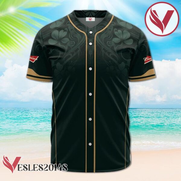 Budweiser Beer St. Patrick's Day American Flag Baseball Jersey, Perfect Gifts For Fans - Vesles2014S 2