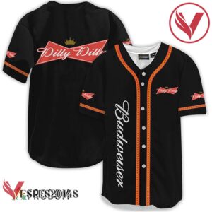 Budweiser Black Dilly Dilly Baseball Jersey, Perfect Gifts For Fans - Vesles2014S