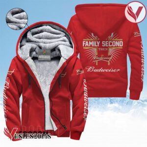 Budweiser Fleece Zip Up Hoodie - Vesles2014S