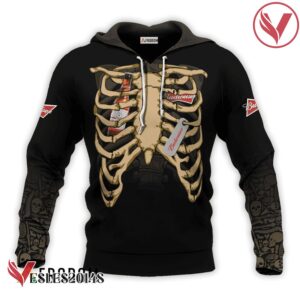 Budweiser Skeleton Ribcage Hoodie & Zip Hoodie - Vesles2014S 1