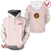 Budweiser White Vertical Striped Hoodie & Zip Hoodie - Vesles2014S