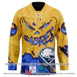 Buffalo Sabres Blood Personalized Hockey Jersey Shirt, Trending Gifts For Fans - Vesles2014s