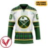 Buffalo Sabres St Patrick Day Custom Name Custom Number Hockey Jersey, Trending Gifts For Fans - Vesles2014s