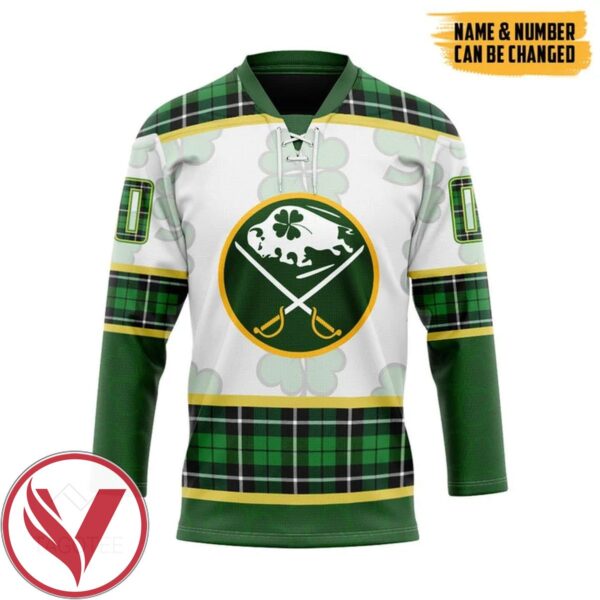 Buffalo Sabres St Patrick Day Custom Name Custom Number Hockey Jersey, Trending Gifts For Fans - Vesles2014s