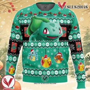 Bulbasaur I Choose You Pokemon Ugly Christmas Sweater, Unique Christmas Gift For Fans - Vesles2014S