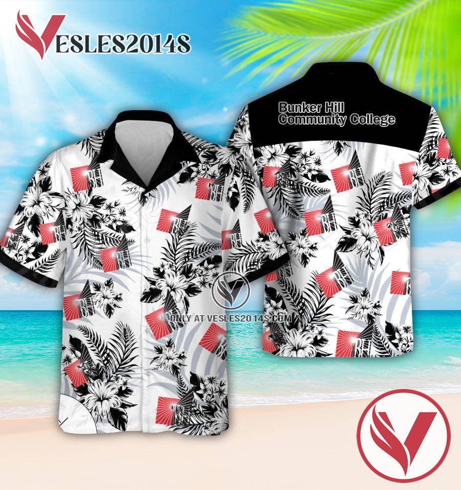 Bunker Hill Community College Aloha Summer Shirt And Shorts, Perfect Gifts Idea In Holiday - Vesles2014S 1