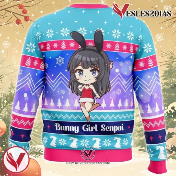 Bunny Girl Senpai Rascal Does Not Dream of Bunny Girl Senpai Ugly Christmas Sweater, Unique Christmas Gift For Fans - Vesles2014S 1