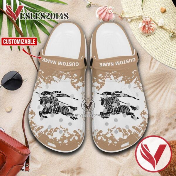 Burberry Logo Crocs Clogs, Unique Footwear For Fans 1