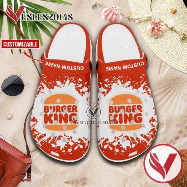Burger King Logo Crocs Clogs, Unique Footwear For Fans 1