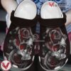 Burning Skull Rose Flower Tattoo Clog Shoes Skull Shoes Crocbland Clog Gifts For Women Girl, Unique Gift From  Vesles2014S