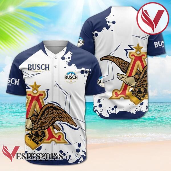 Busch Beer Anheuser Eagle Logo Baseball Jersey, Perfect Gifts For Fans - Vesles2014S
