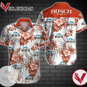Busch Hunting Mallard Hawaiian V Graphic Print Short Sleeve Hawaiian Casual Shirt Vesles2014S 1
