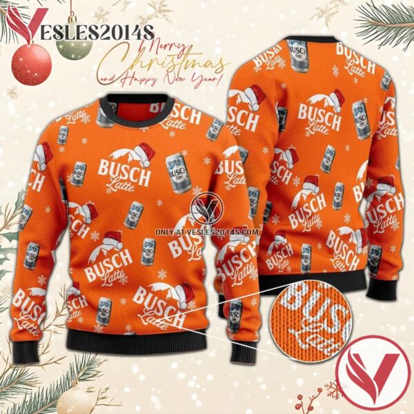 Busch Latte Ugly Christmas Sweater, Unique Winter Outfits For Fans - Vesles2014S  1