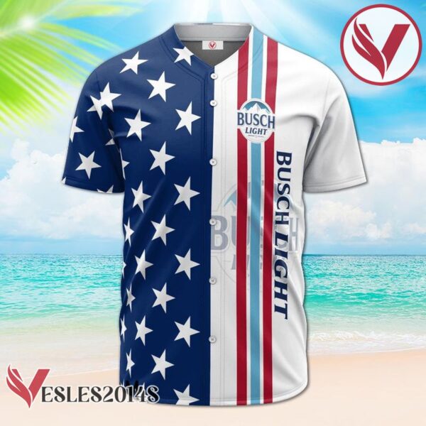 Busch Light American Flag Baseball Jersey, Perfect Gifts For Fans - Vesles2014S 2